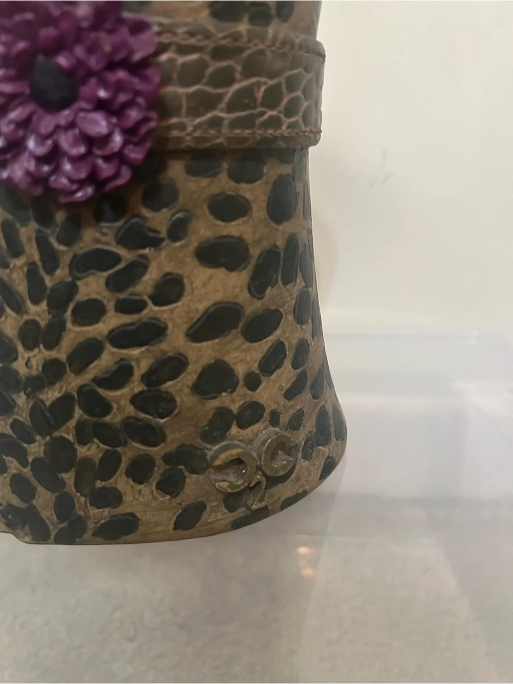 Brown Leopard-Print Vase Home Decor - Picture 2 of 6